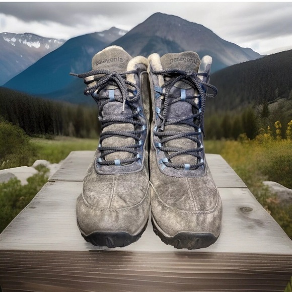Patagonia Women’s 11 Lugano Lace High Top Waterproof Boot Gray Insulated Outdoor - Picture 1 of 9